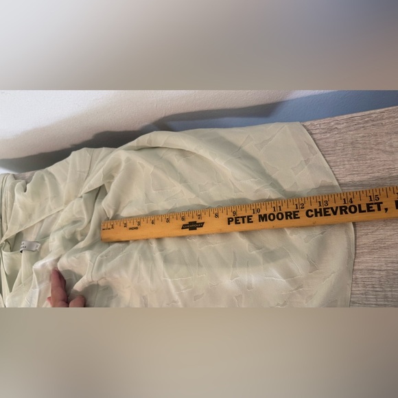 Robert Rodriguez Silk Flutter Sleeve Dress Burnout Floral Mint Romantic NWT 10 - Picture 11 of 13